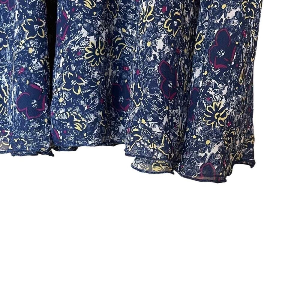 Pins and Needles Blue Floral Mini Dress Sleeveless V-Neck Size 2 - Picture 6 of 8